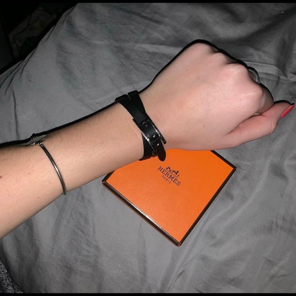 Hermès leather bracelet